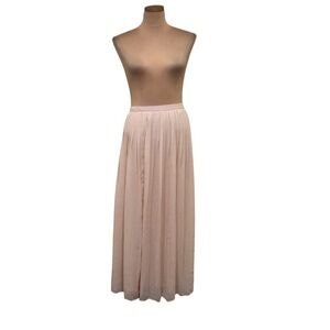 Urban Outfitters Sparkle & Fade Maxi Skirt Size 0 Blush Pink Pleated